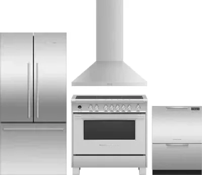 4 Piece Package Includes Refrigerator, Range, Hood And Dishwasher